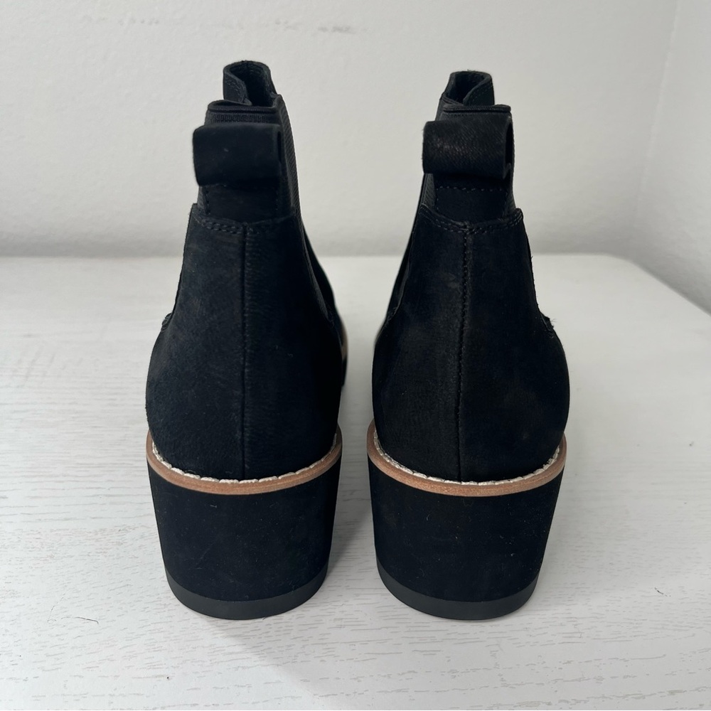 Eileen Fisher Black Lilou Nubuck and Recycled Stretch Knit Bootie Women's Size 7 - Picture 6 of 8